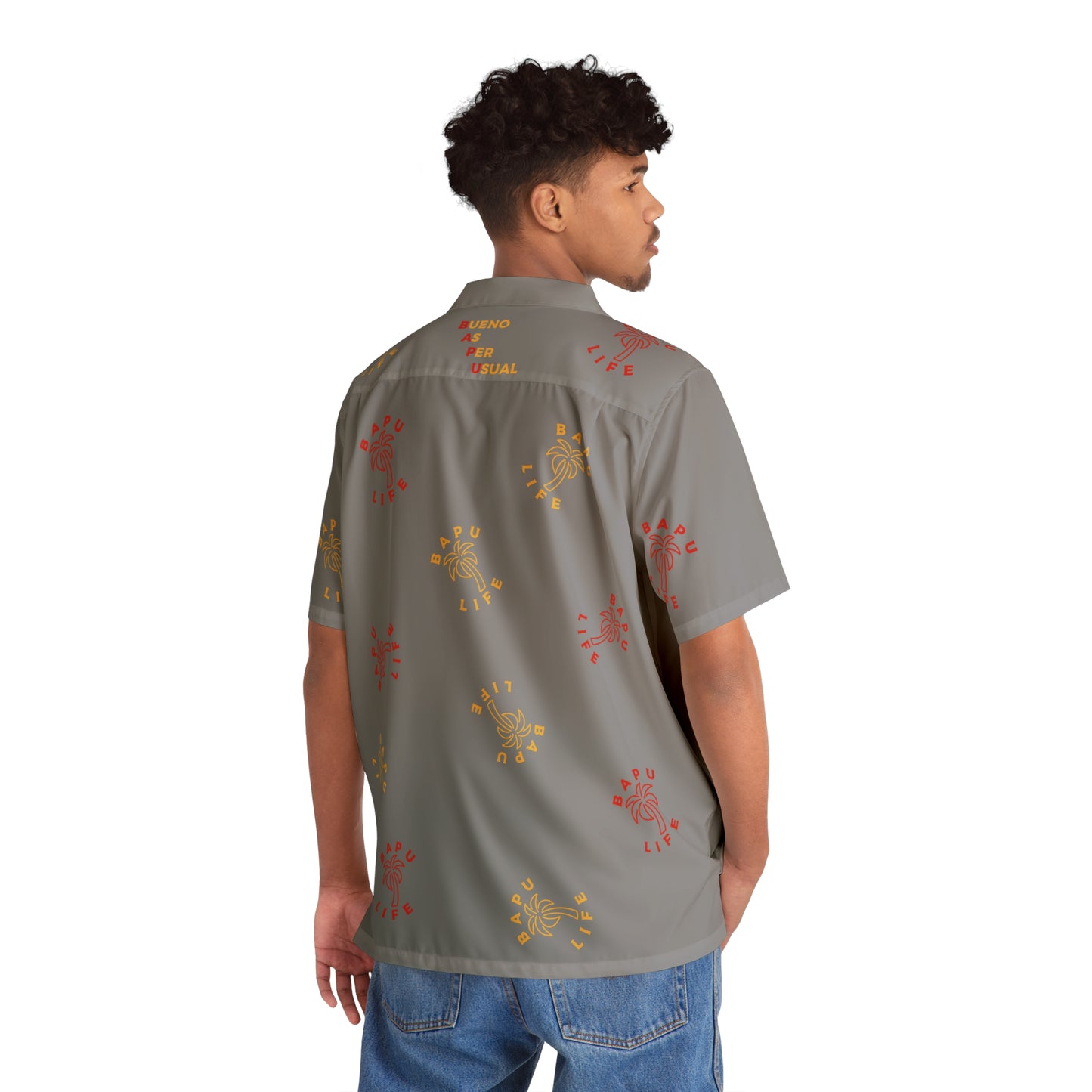 Surfing Sunset Hawaiian Shirt - gray