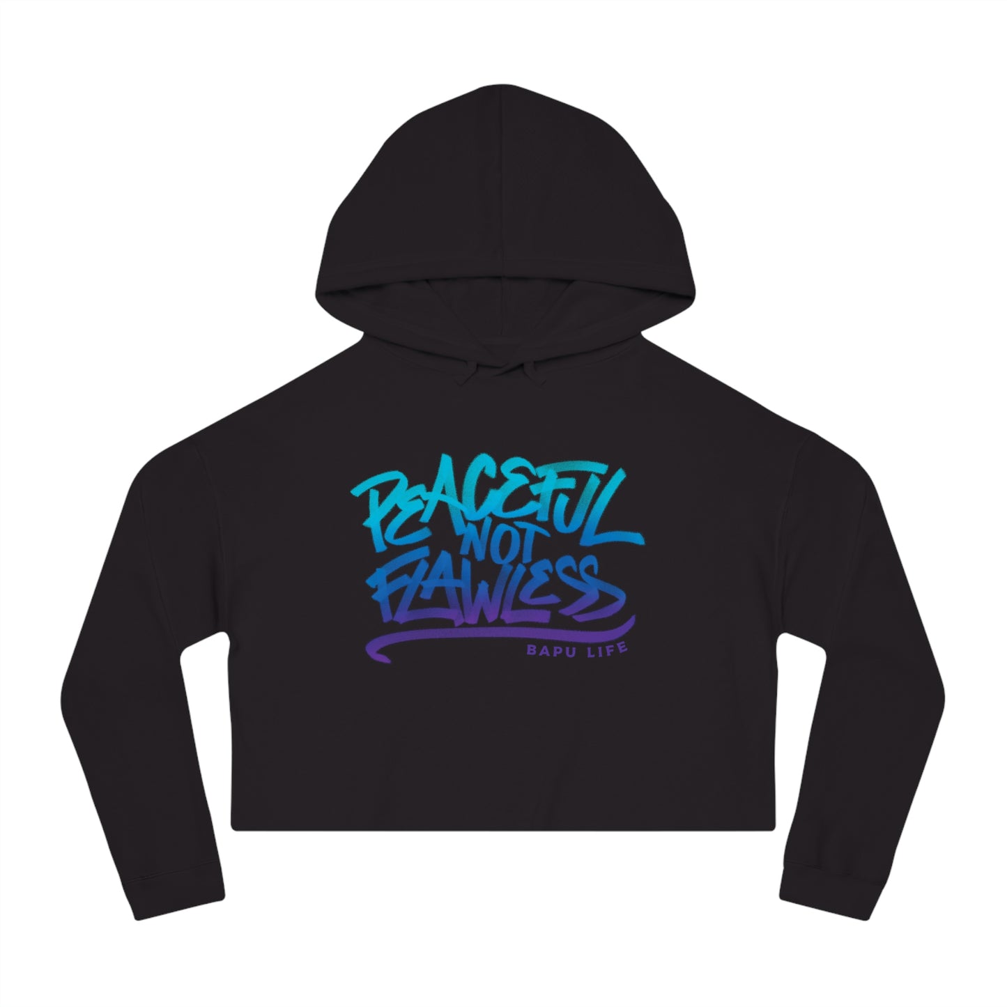 Peaceful Not Flawless Cropped Hoodie