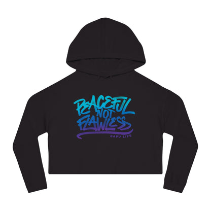 Peaceful Not Flawless Cropped Hoodie