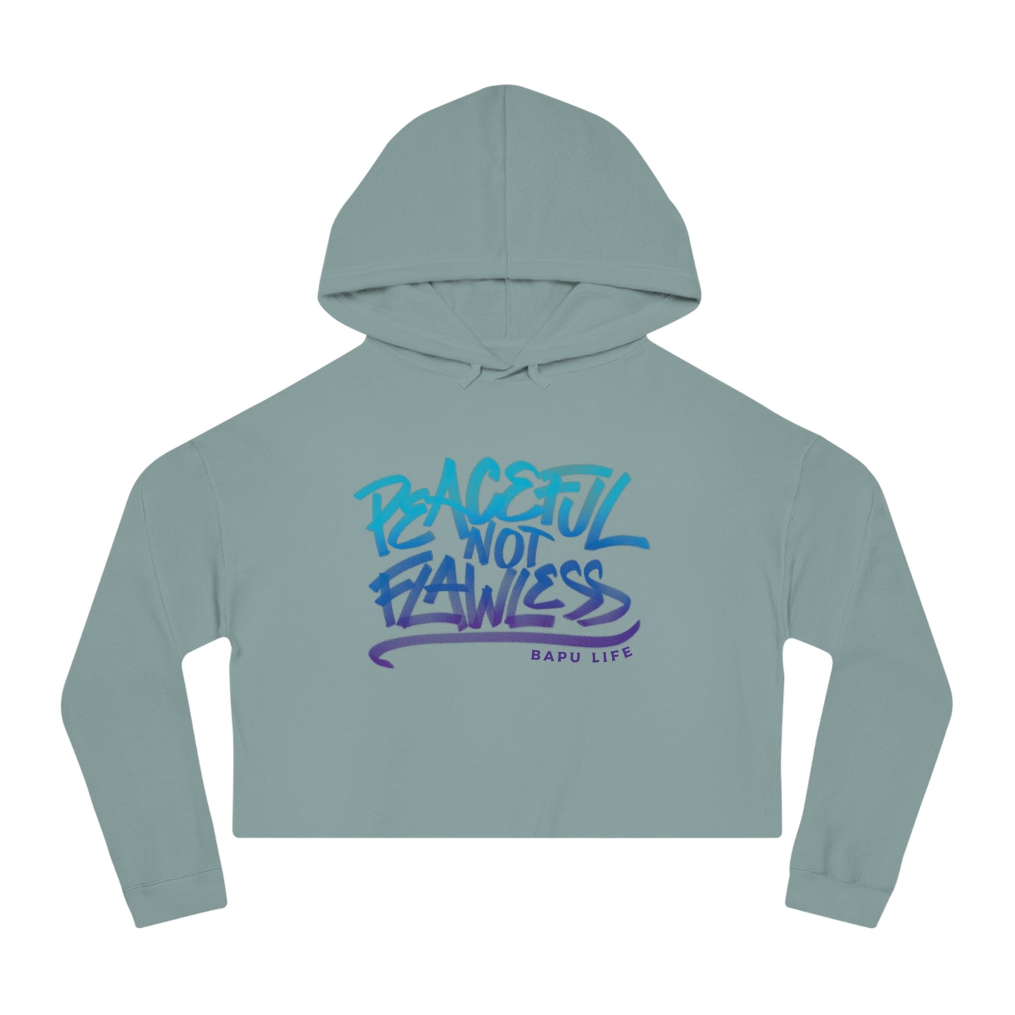 Peaceful Not Flawless Cropped Hoodie