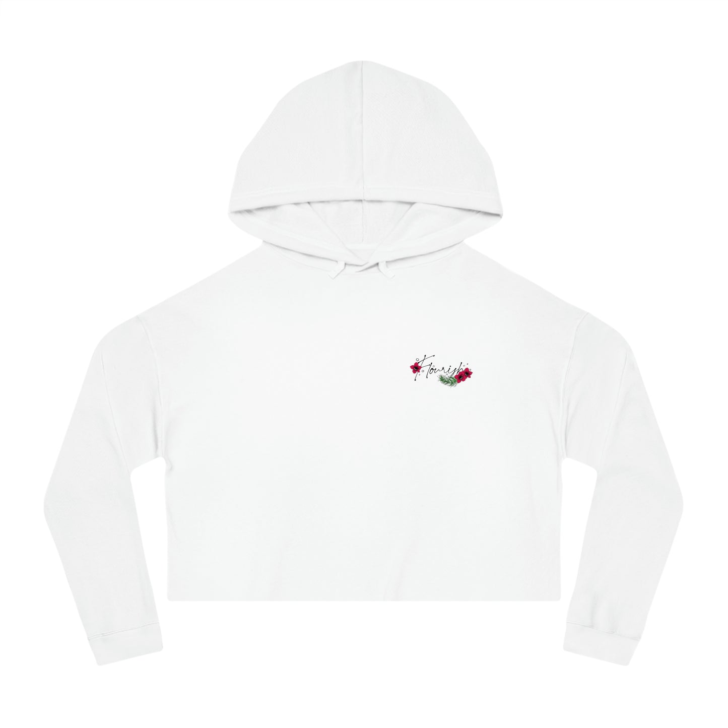 Flourish Cropped Hoodie - Logo Front