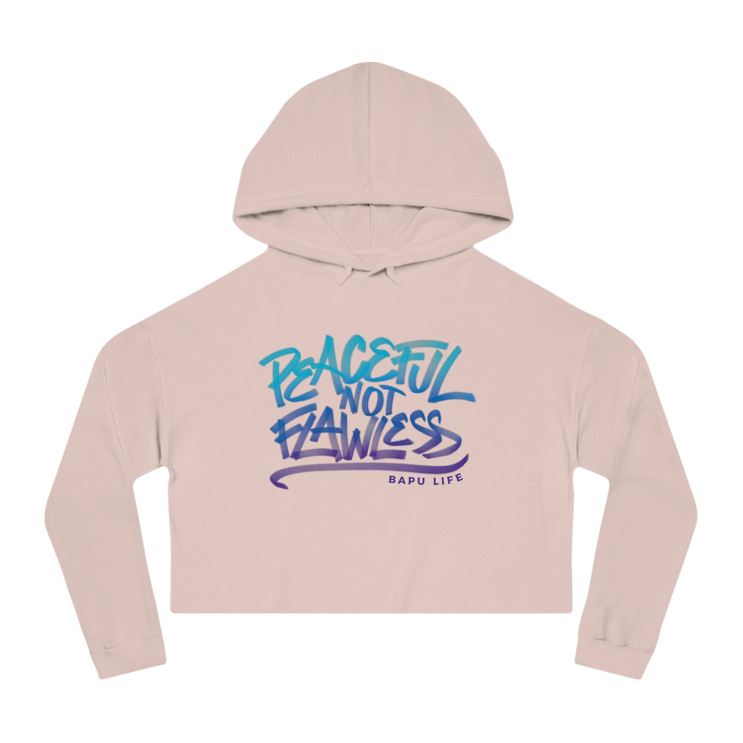 Peaceful Not Flawless Cropped Hoodie