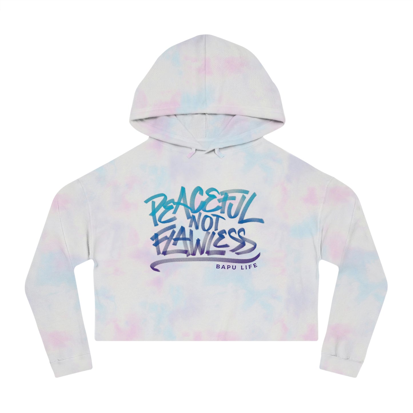 Peaceful Not Flawless Cropped Hoodie