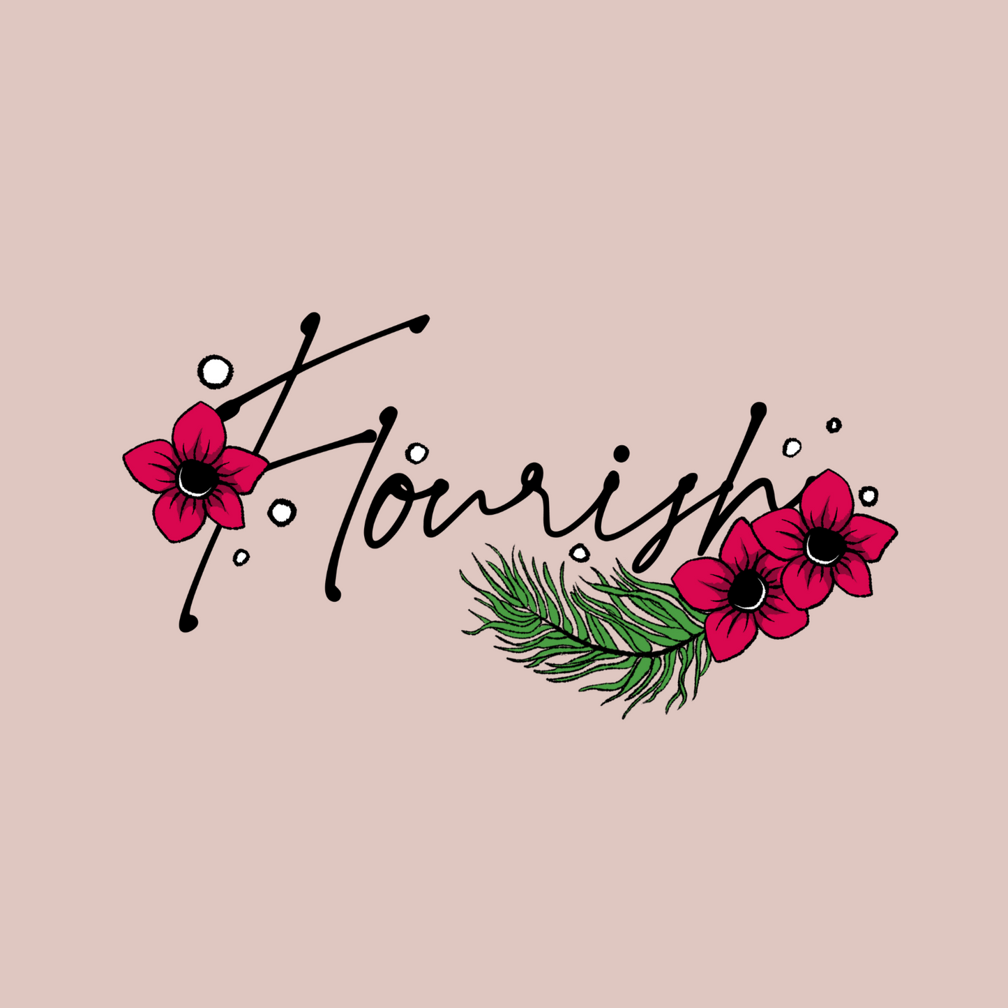 Flourish Cropped Hoodie - Logo Front