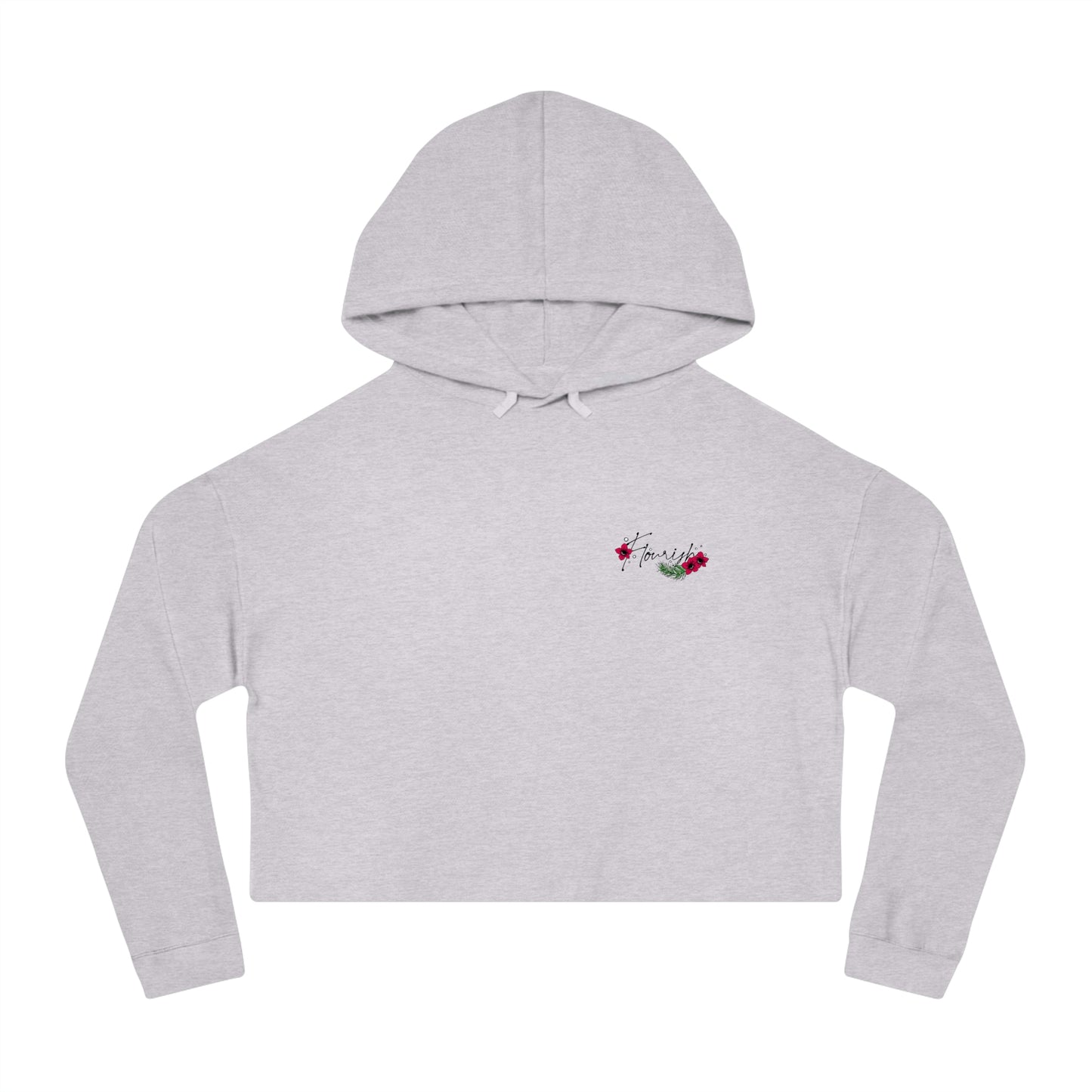 Flourish Cropped Hoodie - Logo Front