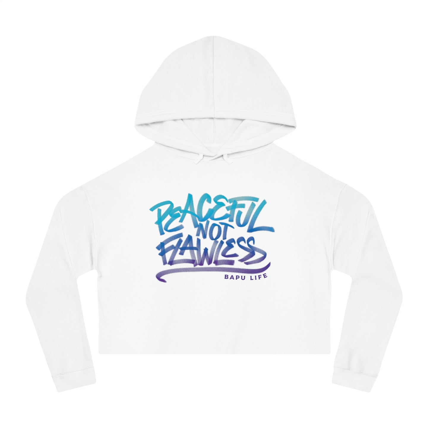 Peaceful Not Flawless Cropped Hoodie