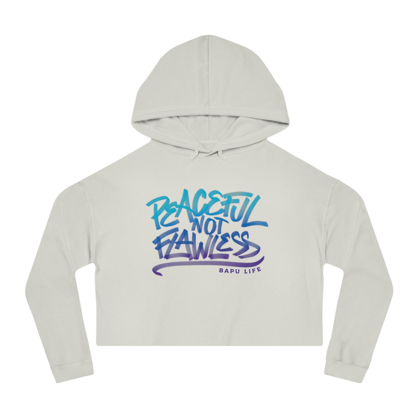 Peaceful Not Flawless Cropped Hoodie